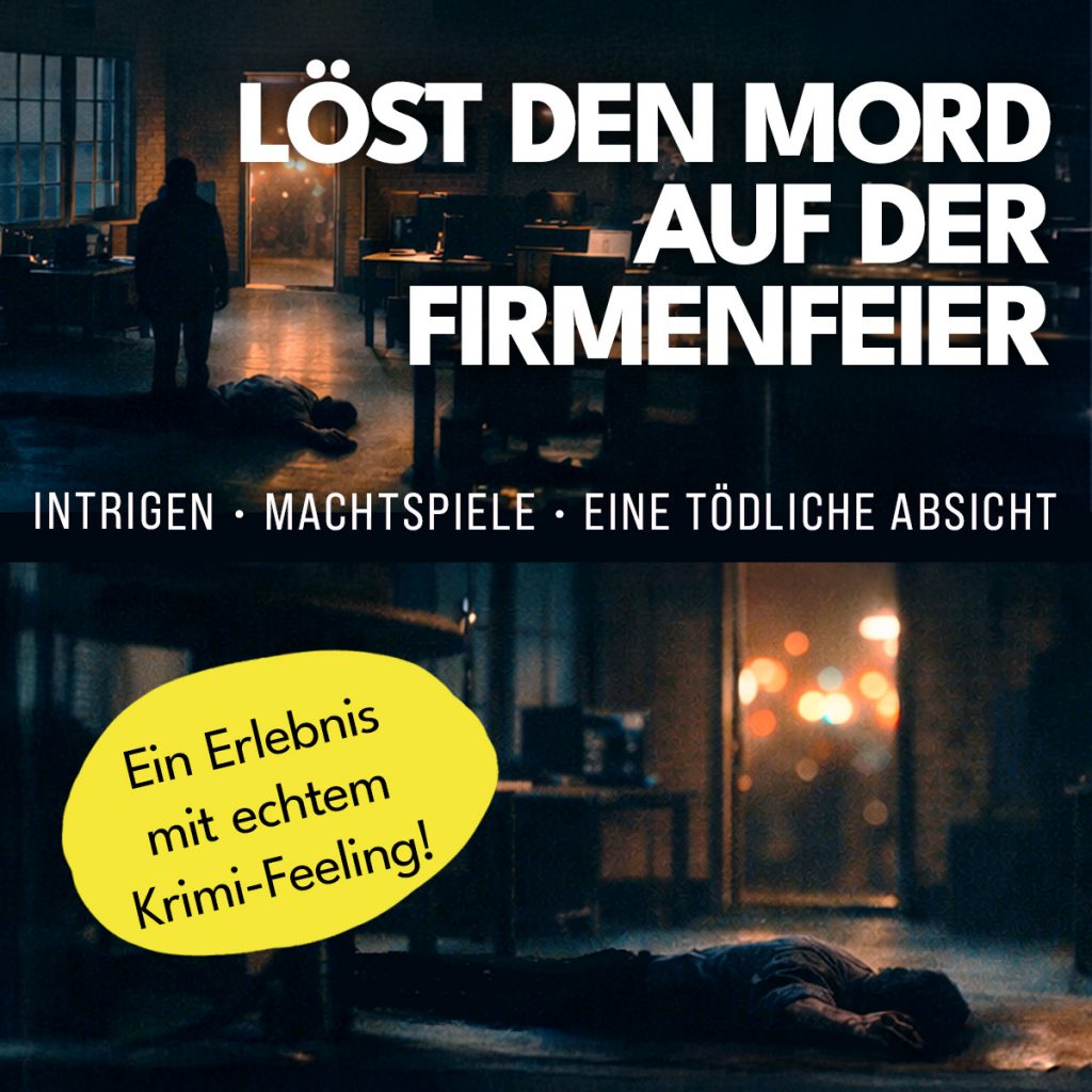 MORDFALL LÖSEN : Die Firmenfeier : Machtspiele, Intrigen & ein Mord im Kollegenkreis – Detail 1