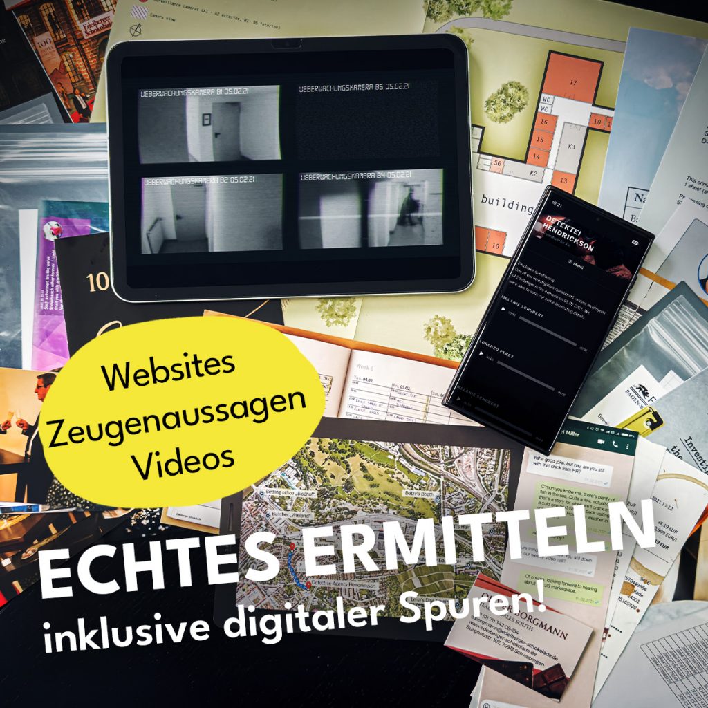 MORDFALL LÖSEN : Die Firmenfeier : Machtspiele, Intrigen & ein Mord im Kollegenkreis – Detail 3