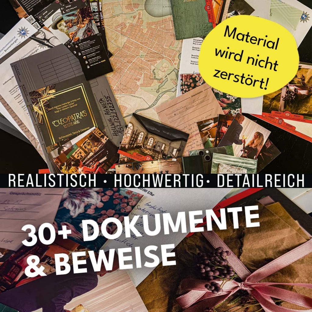 MORDVERSUCH UNTER FREUNDEN : Das Dinner : Vertraute Runde & ein tödlicher Plan : Einsteiger Krimispiel – Detail 5