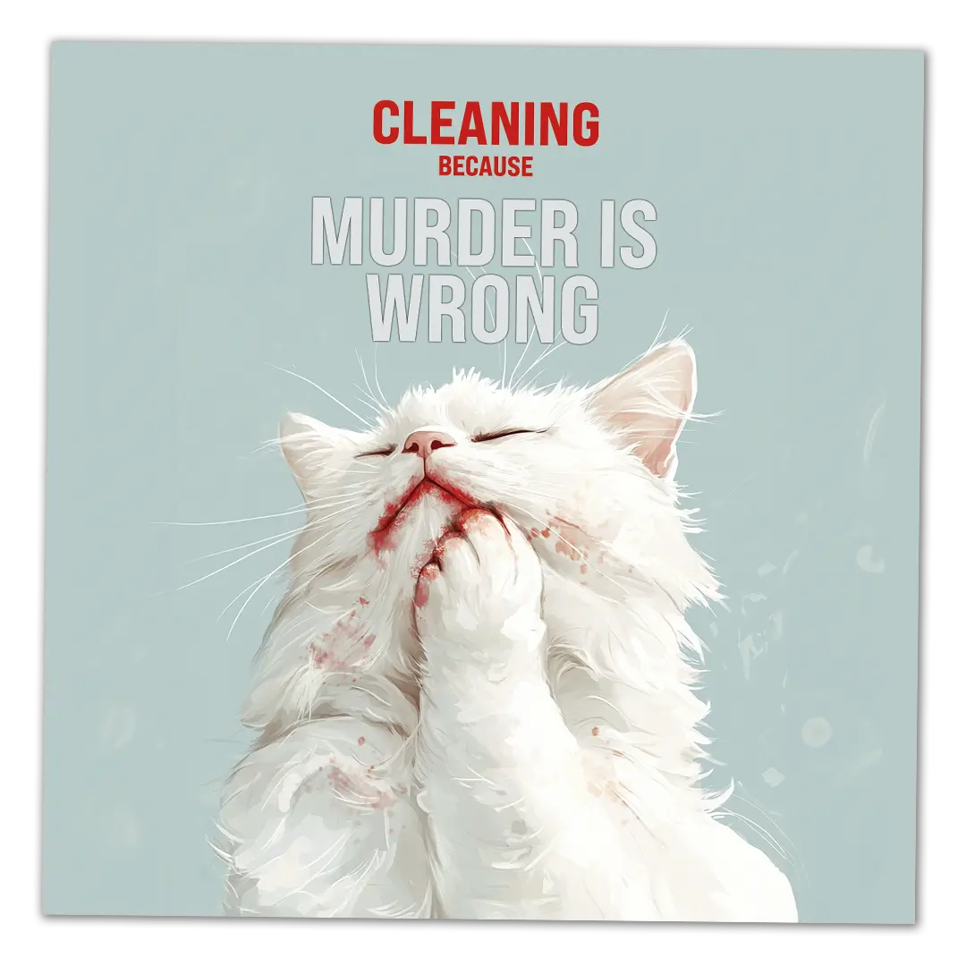 Sticker Bundle "Because murder is wrong" Cat Edition – Bild 2